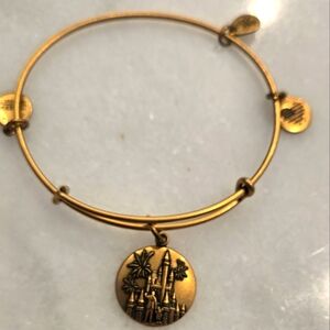Alex and Ani Disney Castle Gold Charm Bracelet